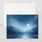 Moonlit Waters a Dreamy Nightscape Postkarte (Vorne/Hinten)