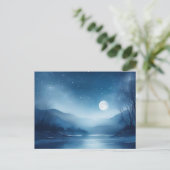 Moonlit Waters a Dreamy Nightscape Postkarte (Stehend Vorderseite)