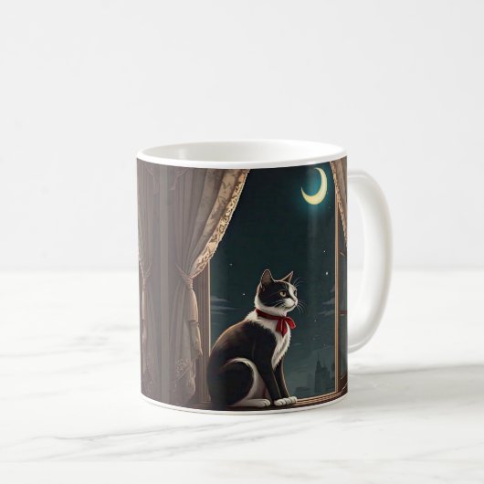 " MOONLIT WHISKER " KAFFEETASSE (VorderseiteRechts)