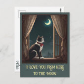 " MOONLIT WHISKER " POSTKARTE (Vorne/Hinten)