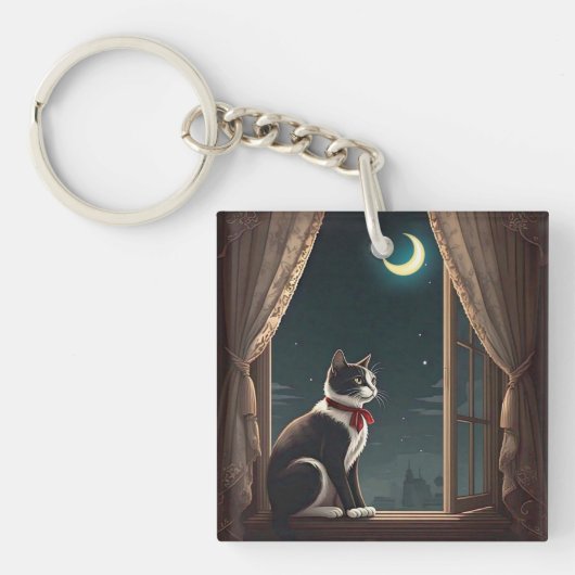 " MOONLIT WHISKER " SCHLÜSSELANHÄNGER (Vorderseite)