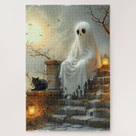 Moonlit Whispers: Der Geist und die Katze Puzzle