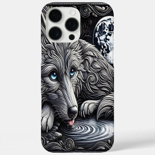 Moonlit White Wolf Wonder Case-Mate iPhone Hülle (Rückseite)