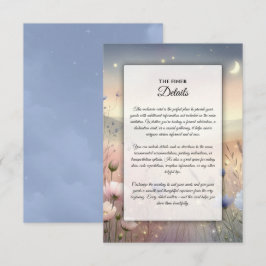 Moonlit Wildblume Whispers Wedding Begleitkarte