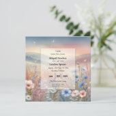 Moonlit Wildblume Whispers Wedding Einladung (Stehend Vorderseite)