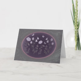 Moonlit Wildflower Garden 7x5 Greeting Card Dankeskarte