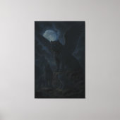 Moonlit Winged Tiger Family – Celestial Mythic Bea Leinwanddruck (Vorderseite)