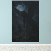 Moonlit Winged Tiger Family – Celestial Mythic Bea Leinwanddruck (Insitu (Holzboden))