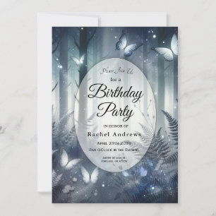 Moonlit Wings and Midnight Magic Birthday Einladung