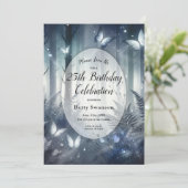 Moonlit Wings and Midnight Magic Birthday Party Einladung (Stehend Vorderseite)