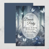 Moonlit Wings and Midnight Magic Dinner Party Einladung (Vorne/Hinten)