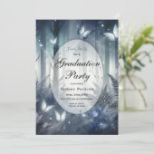 Moonlit Wings and Midnight Magic Graduation Party Einladung (Stehend Vorderseite)