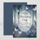 Moonlit Wings and Midnight Magic Housewarming Einladung (Vorne/Hinten)