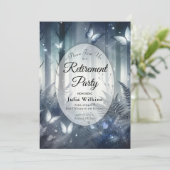 Moonlit Wings and Midnight Magic Retirement Party Einladung (Stehend Vorderseite)