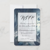 Moonlit Wings and Midnight Magic RSVP Karte (Vorderseite)