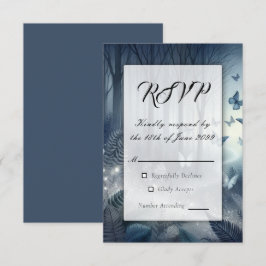 Moonlit Wings and Midnight Magic RSVP Karte