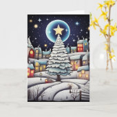 Moonlit Winter der Freude Karte (Gelbe Blume)
