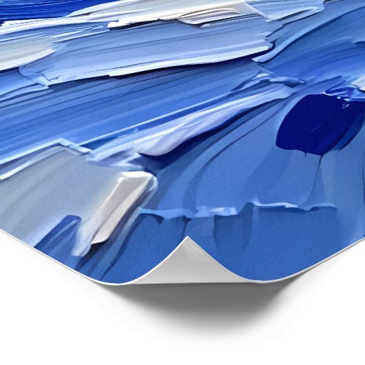 Moonlit Winter Village Poster (Ecke)