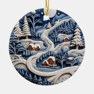 Moonlit Winterweg Ornament