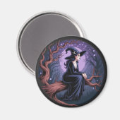 Moonlit Witch Magnet (Vorderseite/Rückseite)