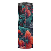 Moonlit Wolf Howling Flornacht Thermosbecher (Rückseite)