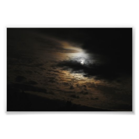Moonlit Wolken Night Sky Celestial Foto (Vorne)