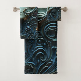 Moonlit Woman 3D Art Badhandtuch Set