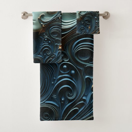 Moonlit Woman 3D Art Badhandtuch Set (Insitu)