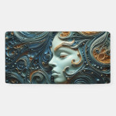 Moonlit Woman 3D Art Banner (Horizontal)