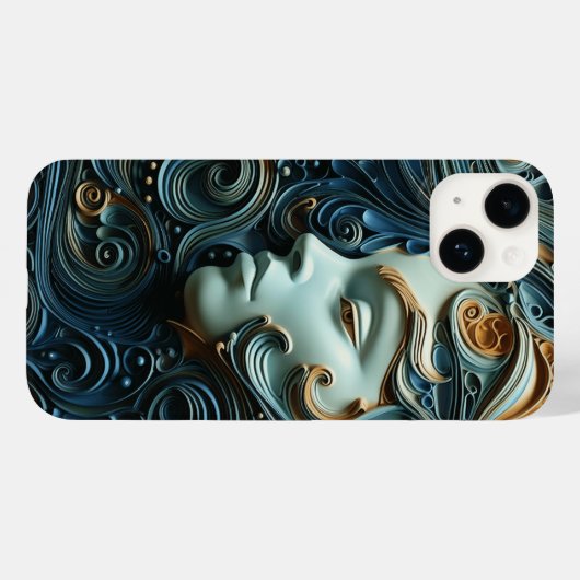 Moonlit Woman 3D Art Case-Mate iPhone Hülle (Rückseite (Horizontal))