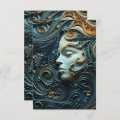 Moonlit Woman 3D Art Dankeskarte (Vorne/Hinten)