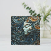 Moonlit Woman 3D Art Einladung (Stehend Vorderseite)