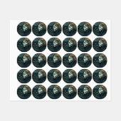 Moonlit Woman 3D Art Etiketten (Blatt)