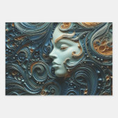 Moonlit Woman 3D Art Geschenkpapier Set (Vorderseite)