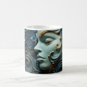 Moonlit Woman 3D Art Kaffeetasse