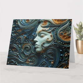 Moonlit Woman 3D Art Karte