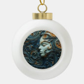 Moonlit Woman 3D Art Keramik Kugel-Ornament (Vorderseite)