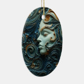Moonlit Woman 3D Art Keramik Ornament (Rechts)