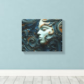 Moonlit Woman 3D Art Leinwanddruck (Insitu (Holzboden))