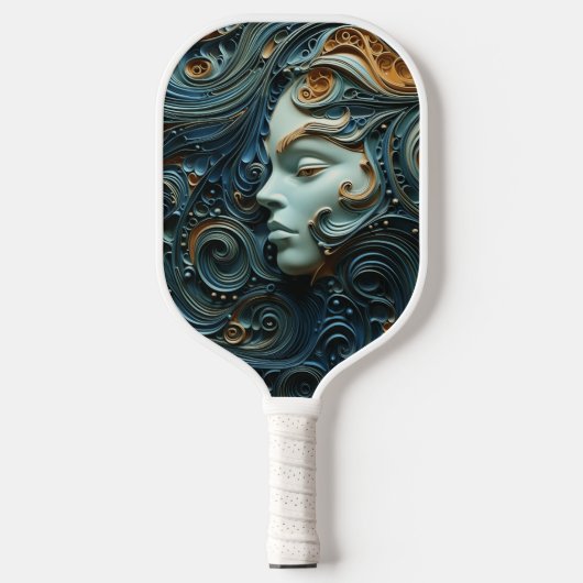 Moonlit Woman 3D Art Pickleball Schläger (Vorderseite)