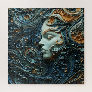Moonlit Woman 3D Art Puzzle