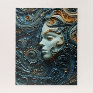 Moonlit Woman 3D Art Puzzle