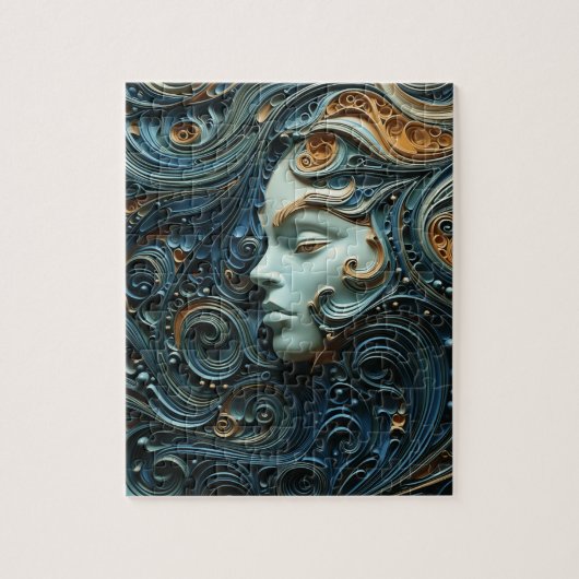 Moonlit Woman 3D Art Puzzle (Vertikal)