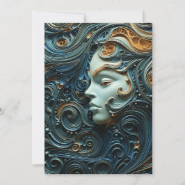 Moonlit Woman 3D Art Save The Date