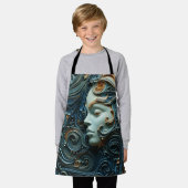 Moonlit Woman 3D Art Schürze (Getragen)