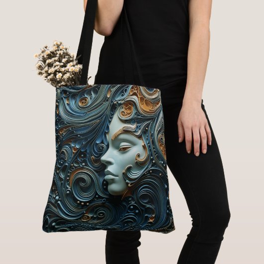 Moonlit Woman 3D Art Tasche (Von Nahem)