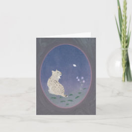 Moonlit Woodland Bobcat Small Greeting Card  Karte