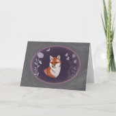 Moonlit Woodland Fox 7x5 Greeting Card Karte (Vorderseite)