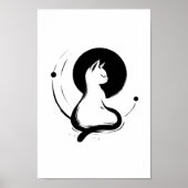 Moonlit Zen Cat Poster (Vorne)