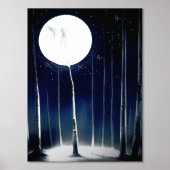 Moonlite Birch Trees Foil Prints Foliendrucke (Vorderseite)